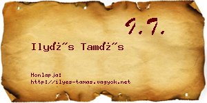Ilyés Tamás névjegykártya