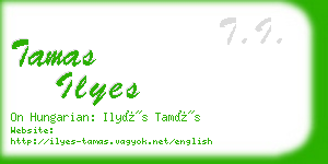 tamas ilyes business card